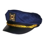 Deluxe Youth Navy Blue Yacht Captains Sailor Hat - Adjustable