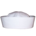 Deluxe Quality Adult White Sailor Hat - Size Small