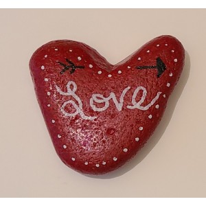 TYD-1381 : Heart Shaped painted Love Rock Art at RTD Gifts