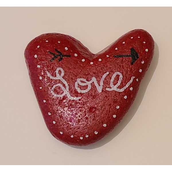 Heart Shaped painted Love Rock Art Heart Shaped painted Love Rock Art